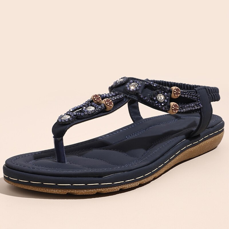 Bohemia Crystal Elastic Beach Sandals