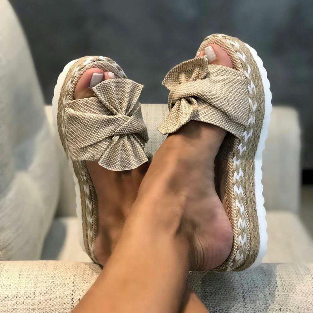 Bow Platform Slipper