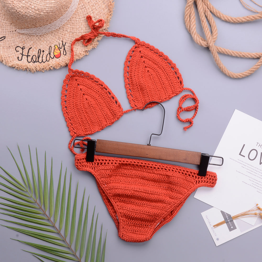 Brasilianisches Bikini-Set aus Häkelmaterial