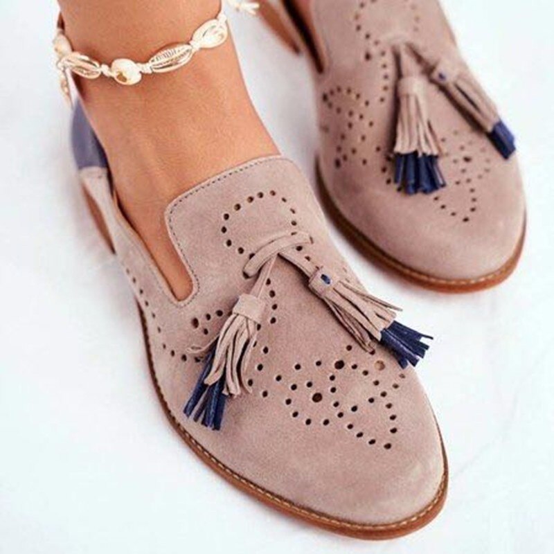 Chic Tassel Round Toe Loafers