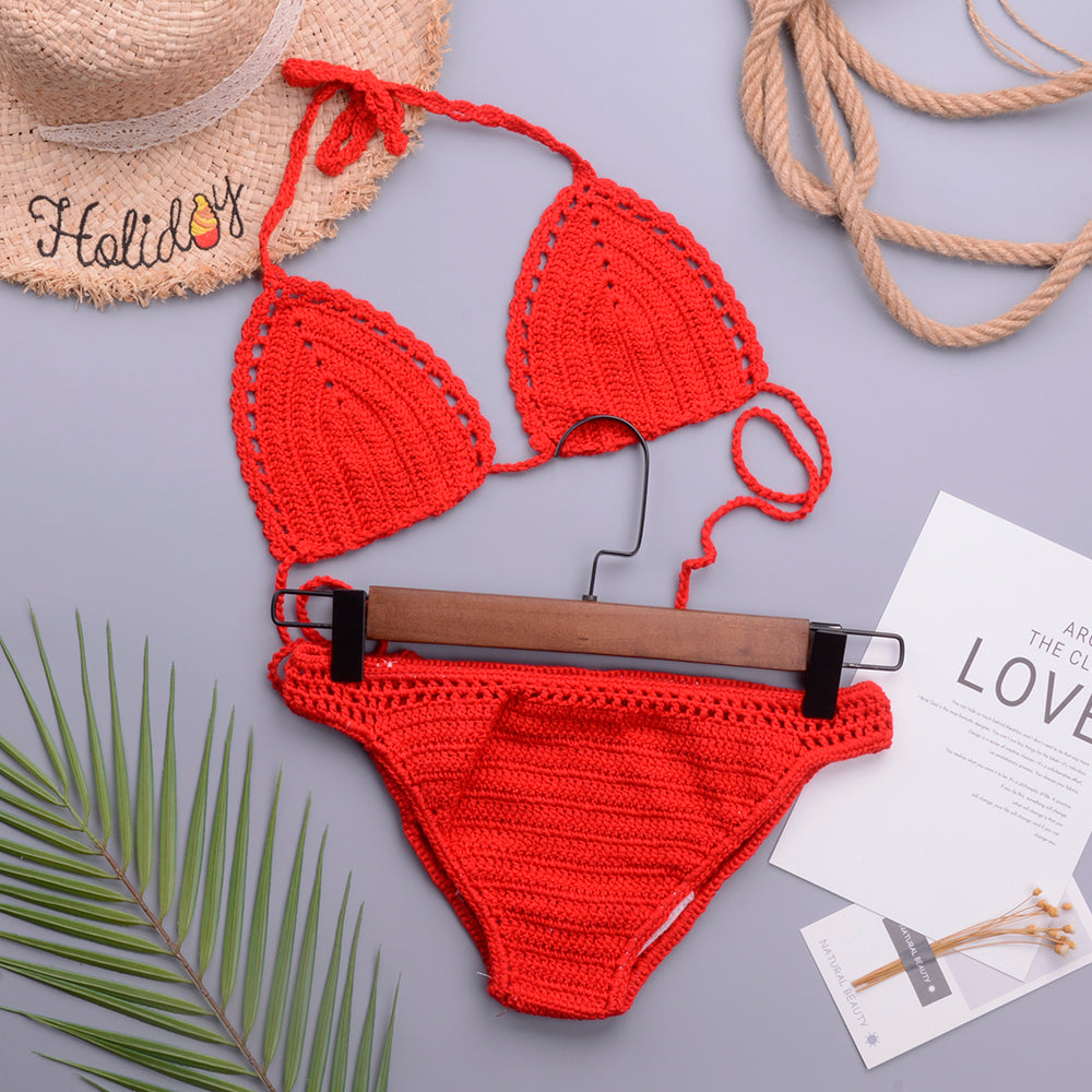 Brasilianisches Bikini-Set aus Häkelmaterial