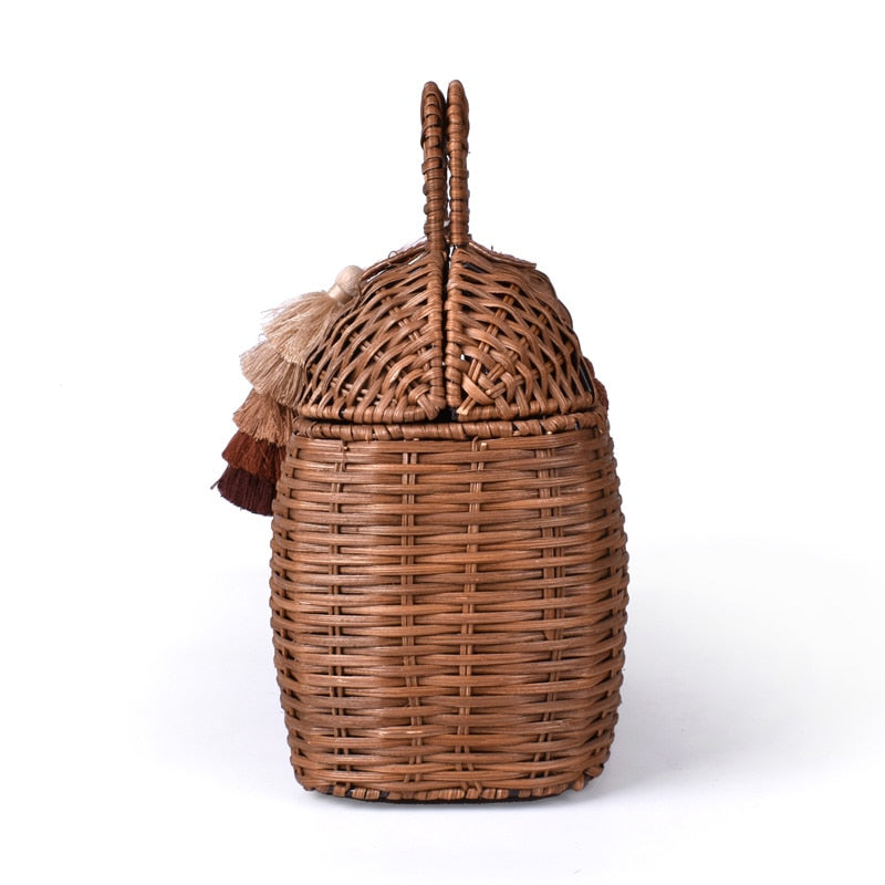 Bohemian Handmade Woven Rattan Bag