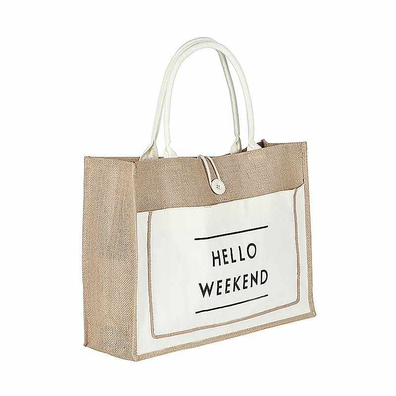 Bolso tote de lino Hello Weekend