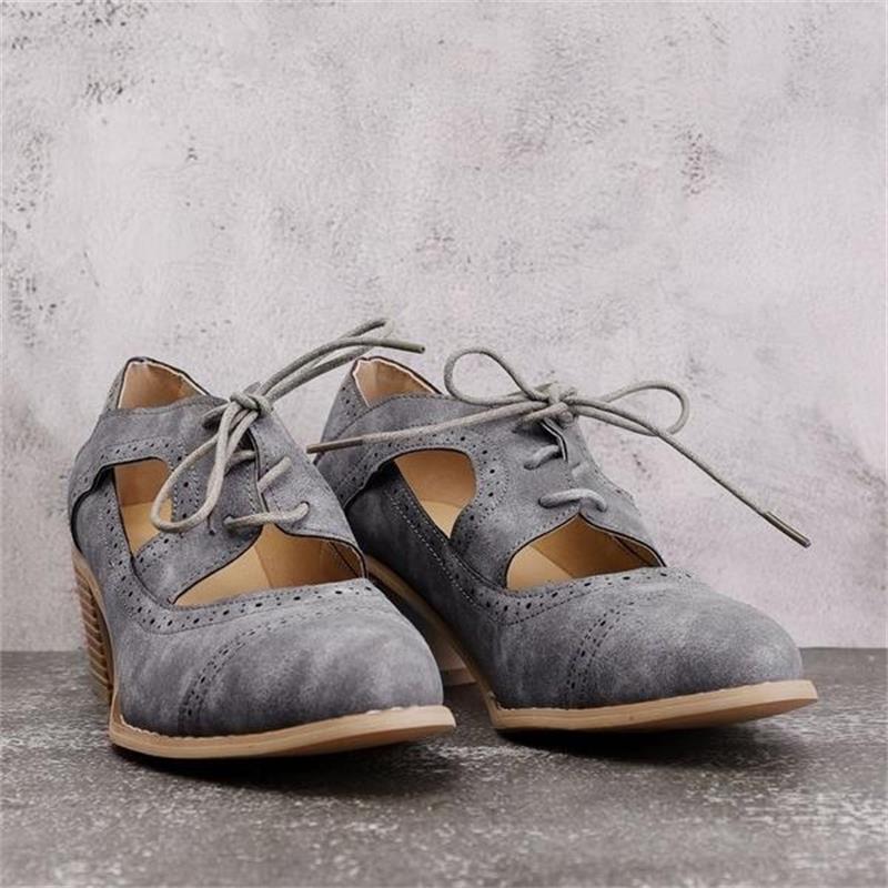 British Style Hollow Out Platform Shoes