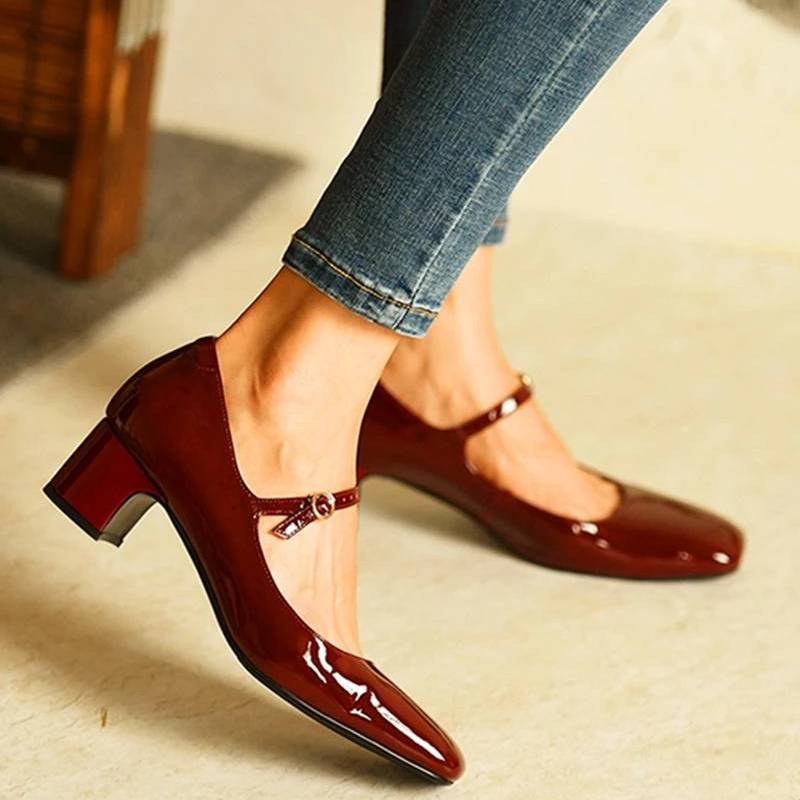 Mary Jane Style Low Heel Shoes