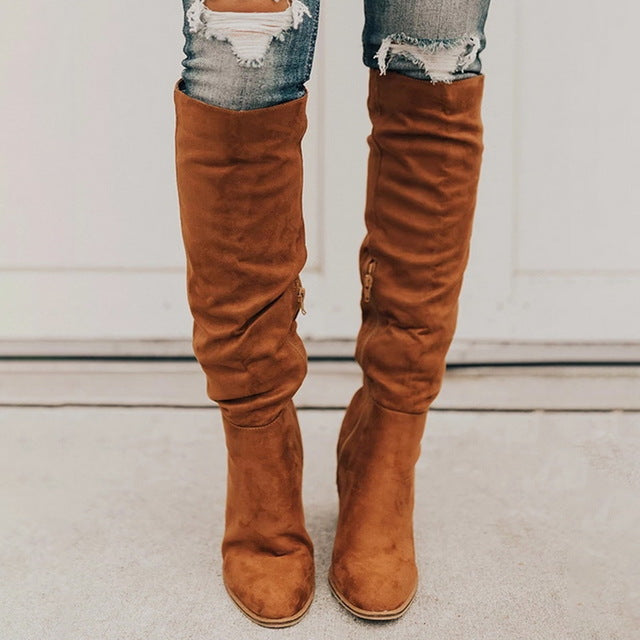 Chic Knee-High High Heels Boots