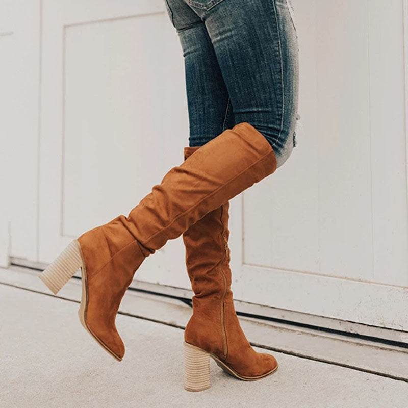 Chic Knee-High High Heels Boots