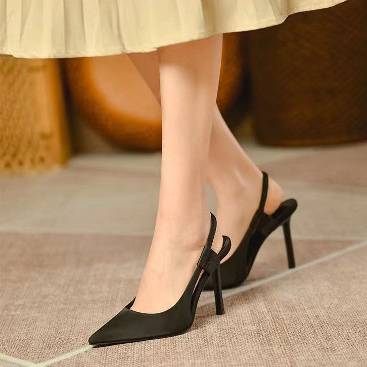 Pointed Toe French Stiletto Mules