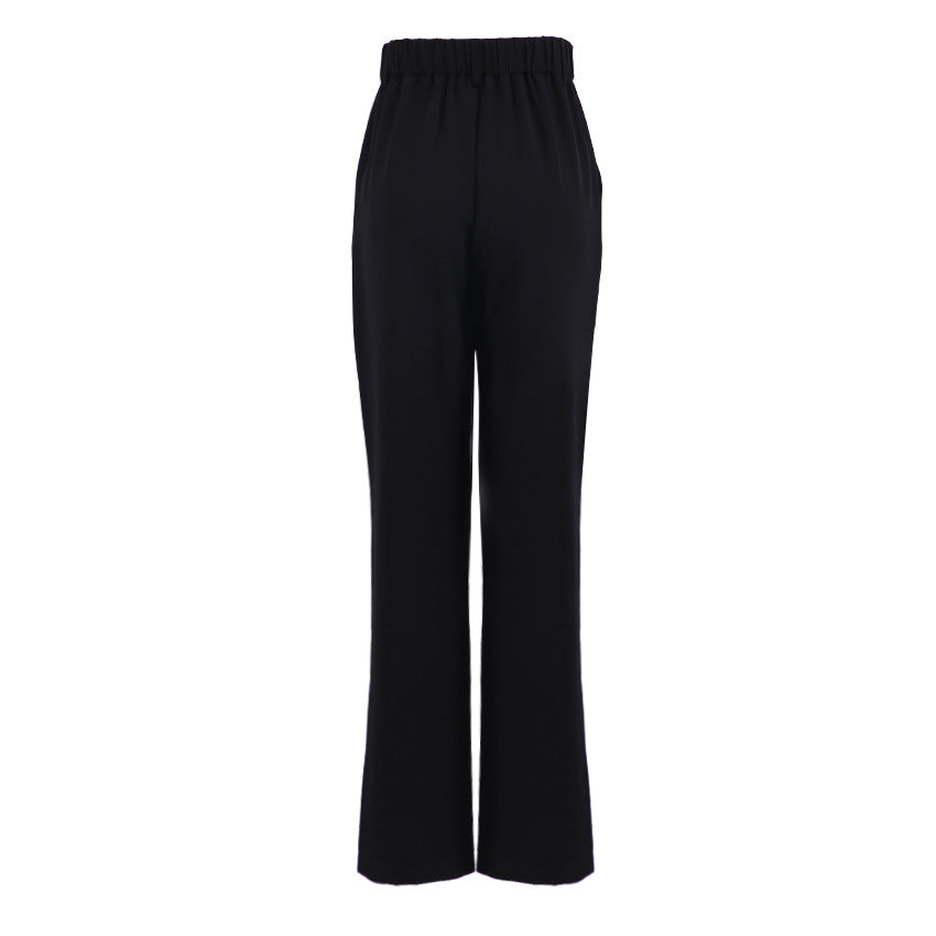 Pantalon de costume slim taille haute fendu