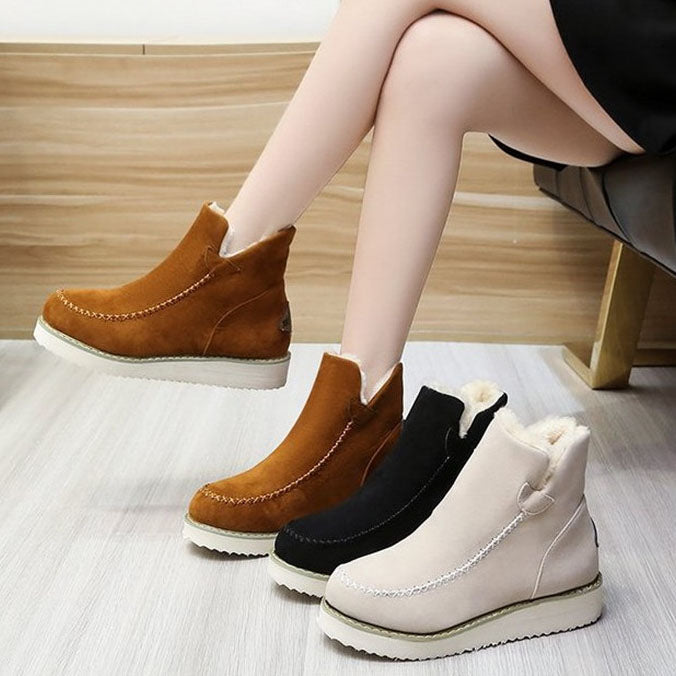 Classic Non-Slip Ankle Snow Booties Warm Fur Lining Boots