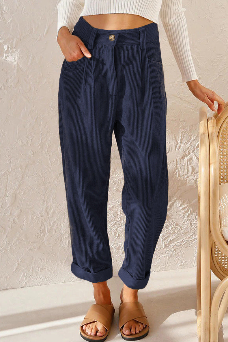 Just Relax High Waist Corduroy Pants