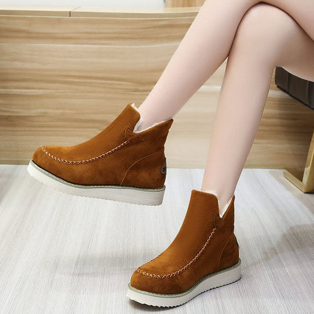 Classic Non-Slip Ankle Snow Booties Warm Fur Lining Boots