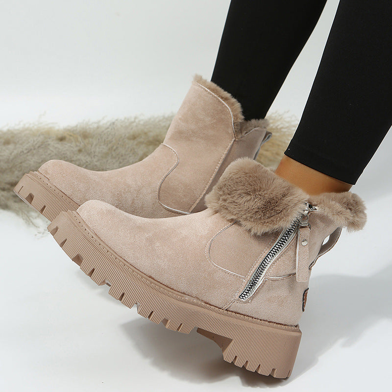 Assim como estas botas de neve creme