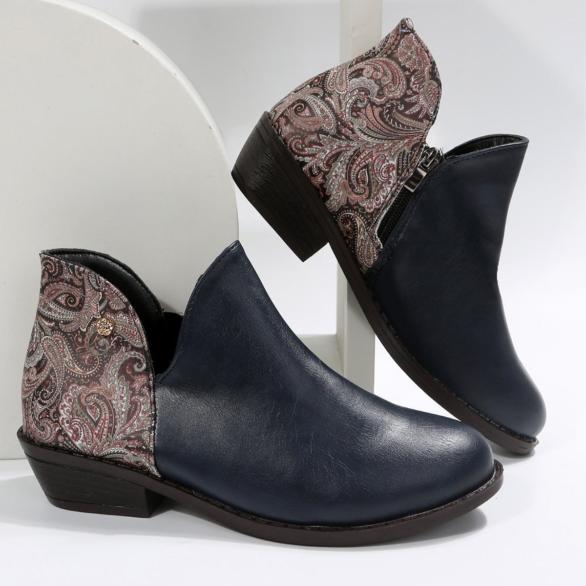 Botas Martin planas con cremallera lateral vintage