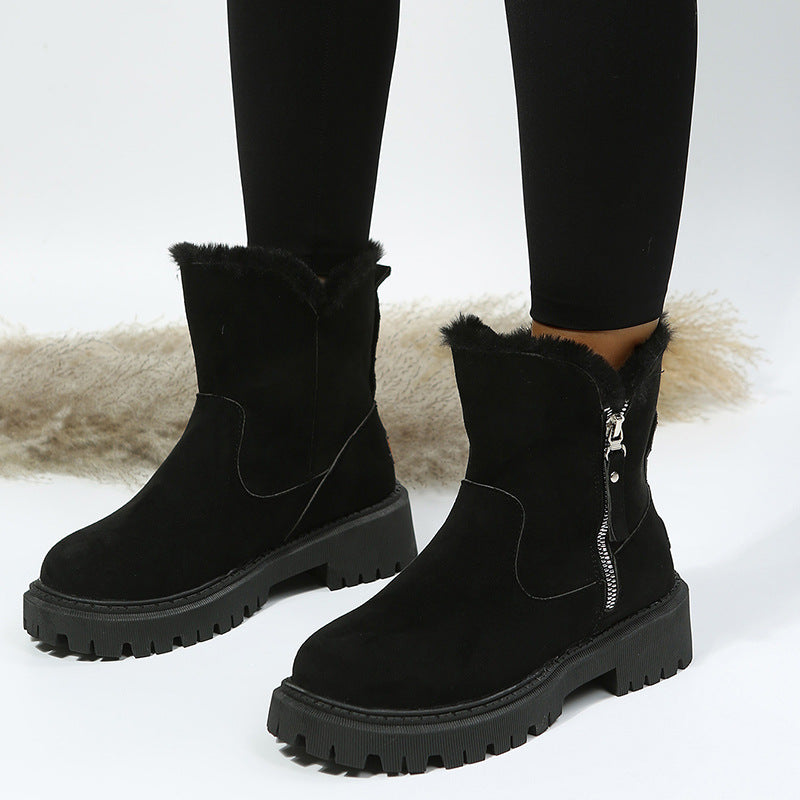 Juste comme ces bottines de neige crème