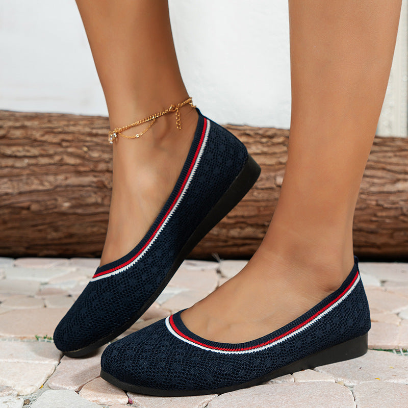 Chic Fly-knit Breathable Flat Loafers