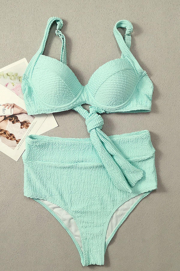 Mint Green High Waist Bikini Set