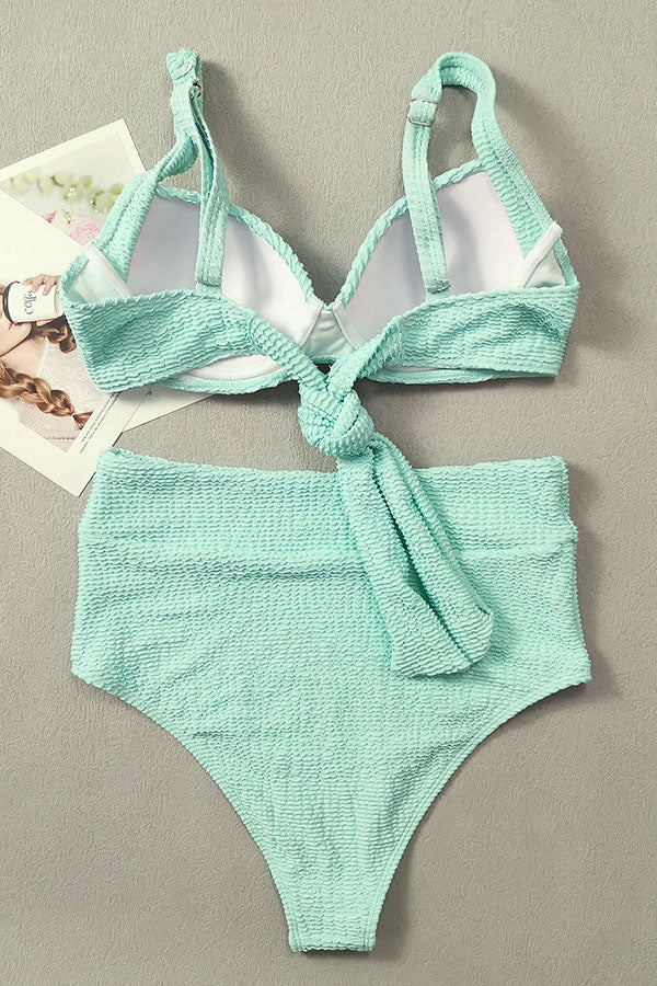 Mint Green High Waist Bikini Set