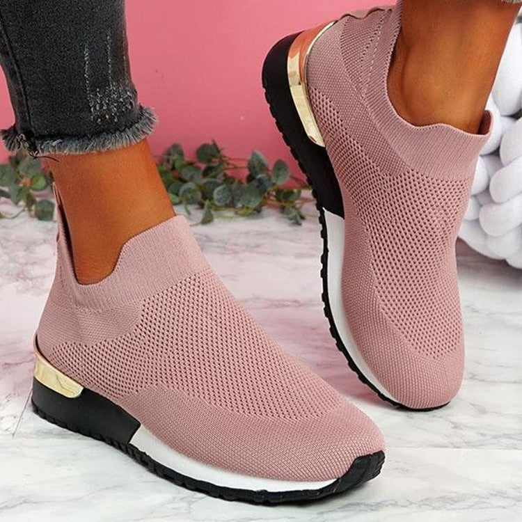 Elastic Slip-On Flat Shoes