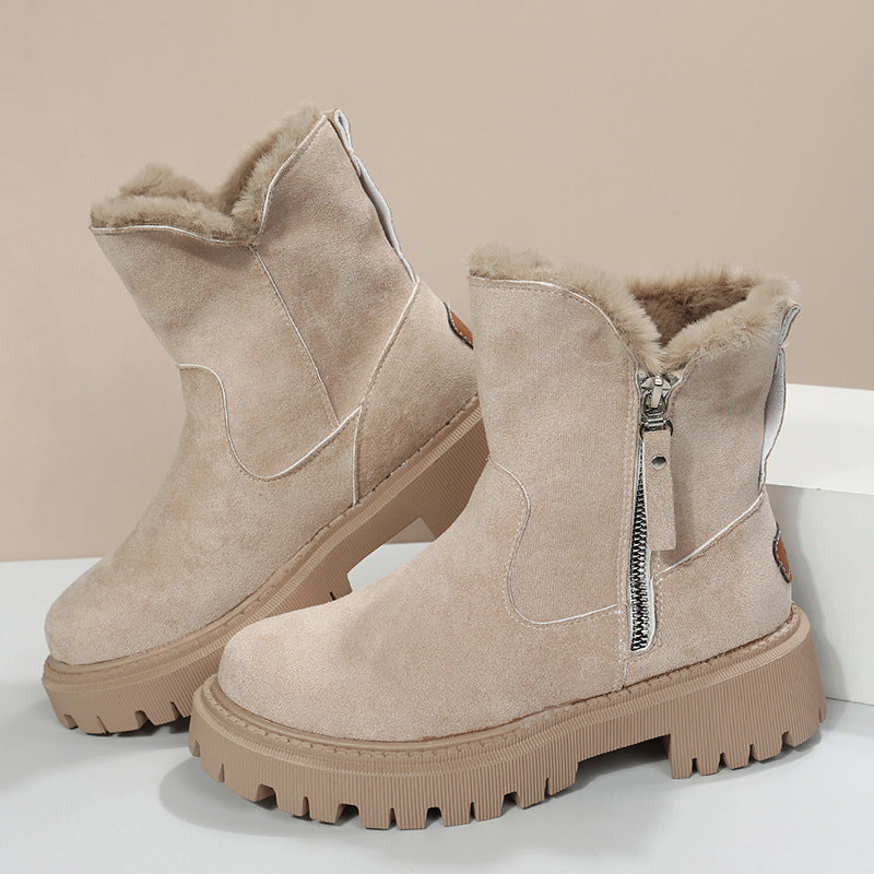 Assim como estas botas de neve creme