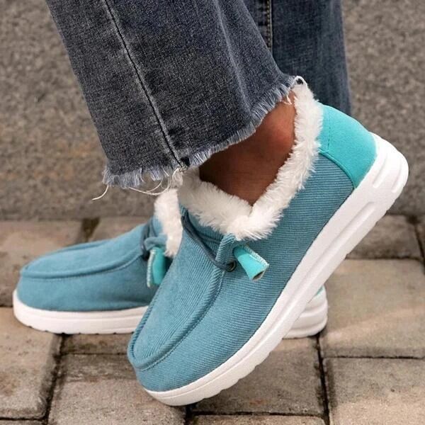 Wendy Comfortable Plush Fur Flat Loafers