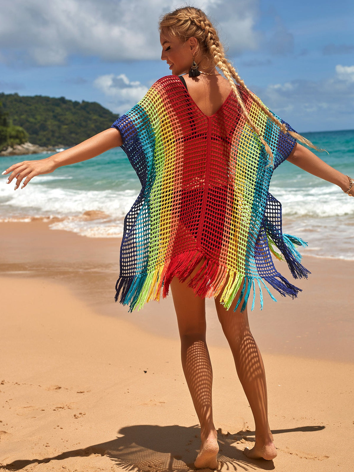 Knitted iridescent resort Bikini Cover-up