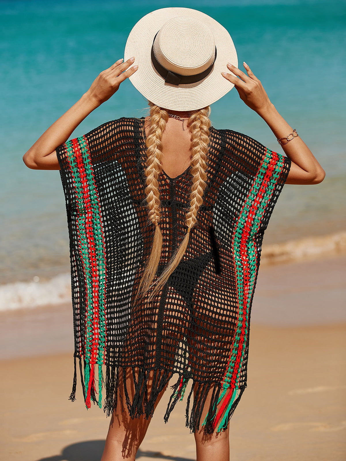 Knitted iridescent resort Bikini Cover-up