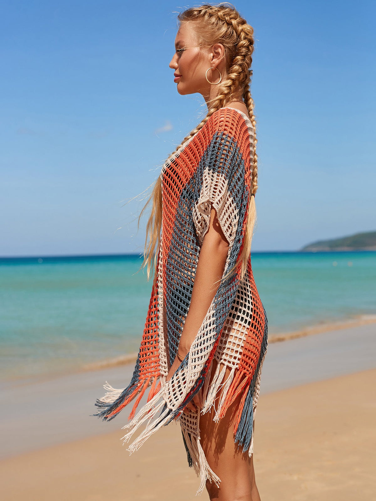 Knitted iridescent resort Bikini Cover-up