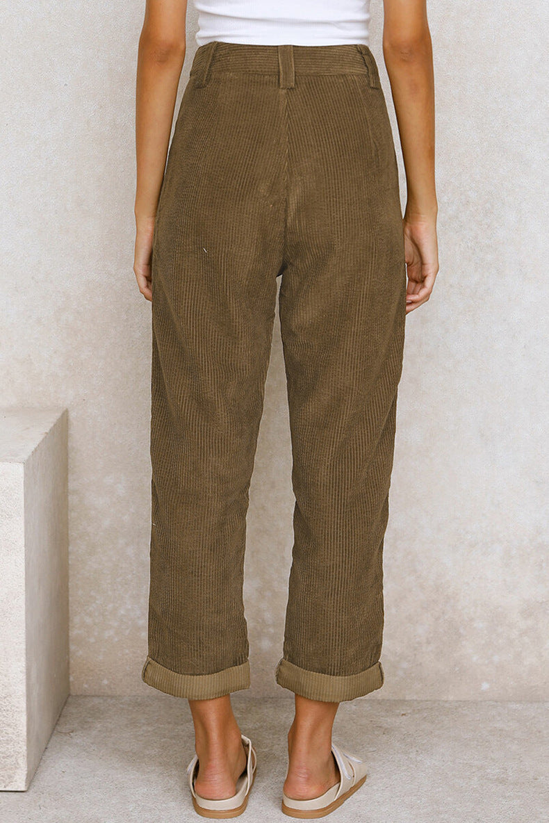 Just Relax High Waist Corduroy Pants