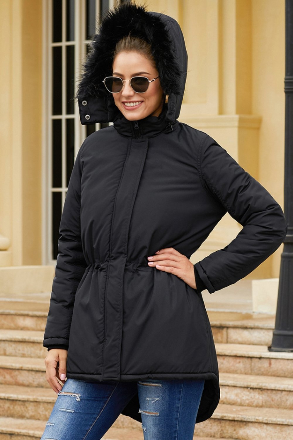 Anteroposterior Asymmetry Cotton Hooded Coat - Pavacat