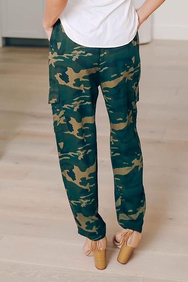 Camouflage Drawstring Cargo Pants Pants 5201904110331 