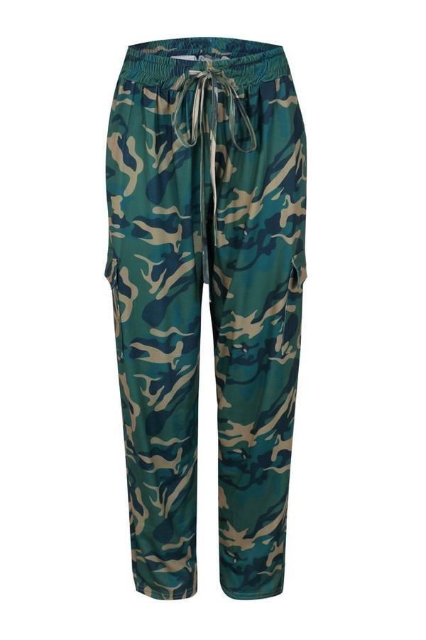 Camouflage Drawstring Cargo Pants Pants 5201904110331 