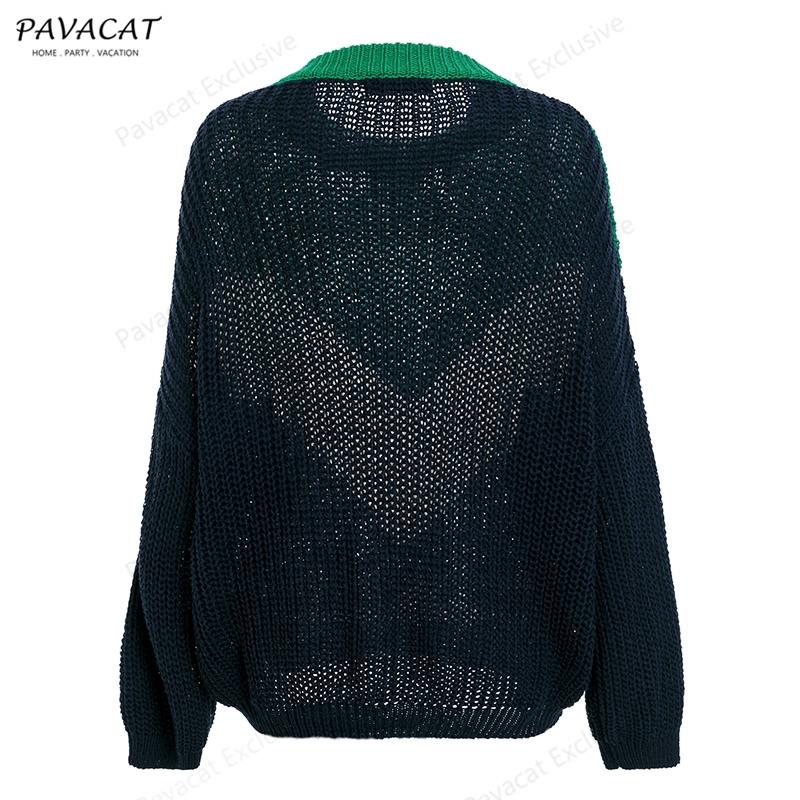 Casual Spliced Loose Knitted Sweater - Brown Pullover Aliexpress 