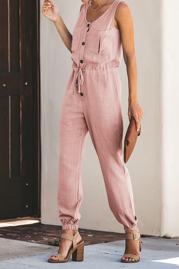 Chiffon Sleeveless Jumpers Jumpsuits & Rompers 5201905080500 