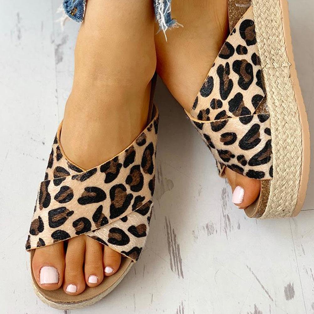 Constan Leopard Flat Slippers - Pavacat