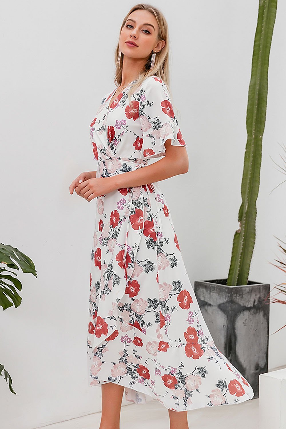 Detailed Dreams Floral Dress - Pavacat