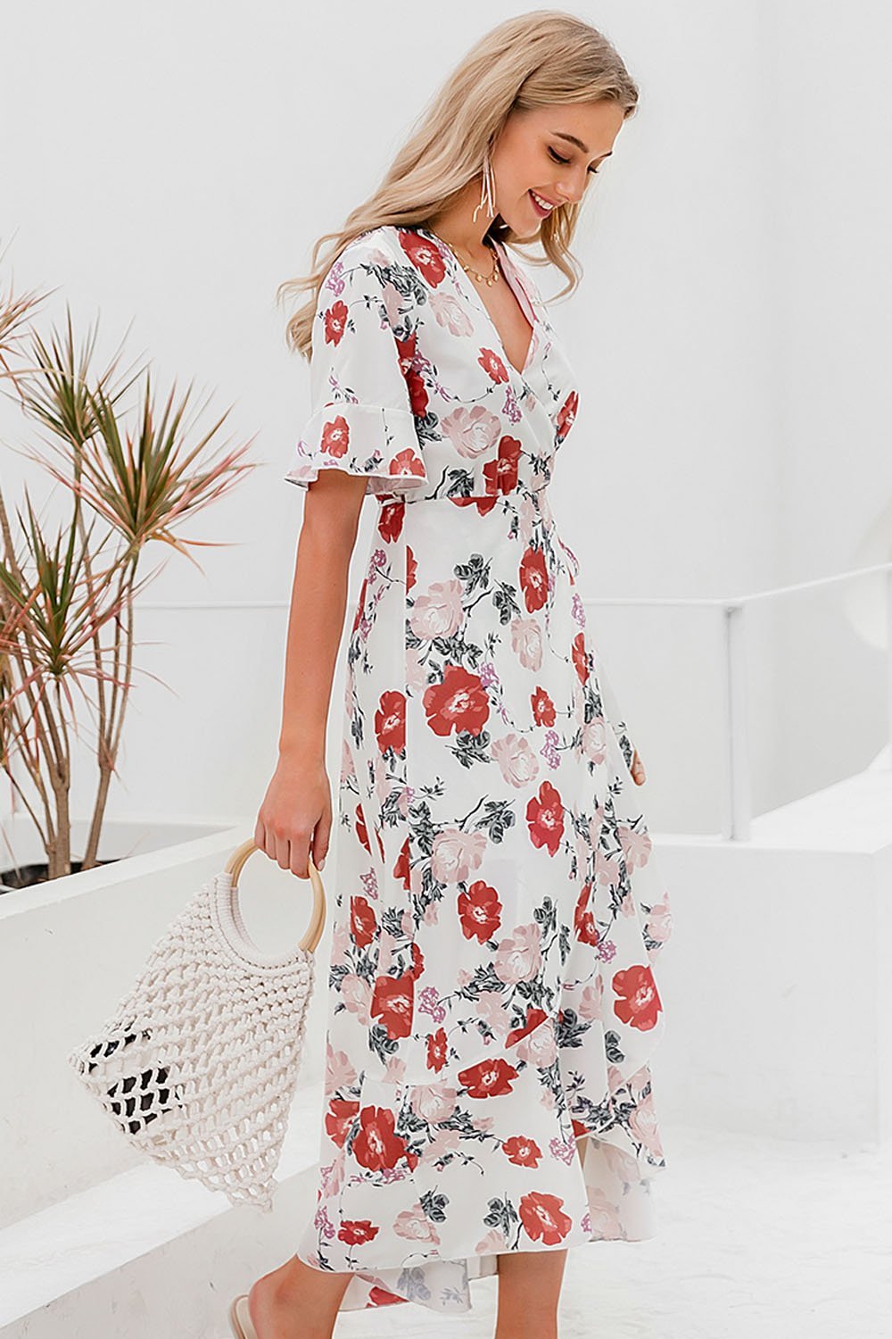 Detailed Dreams Floral Dress - Pavacat