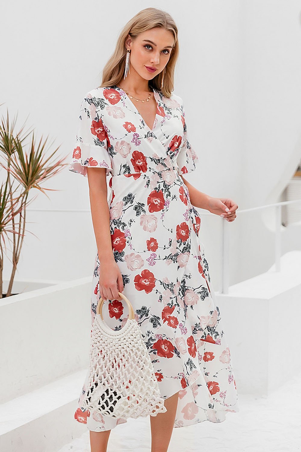 Detailed Dreams Floral Dress - Pavacat