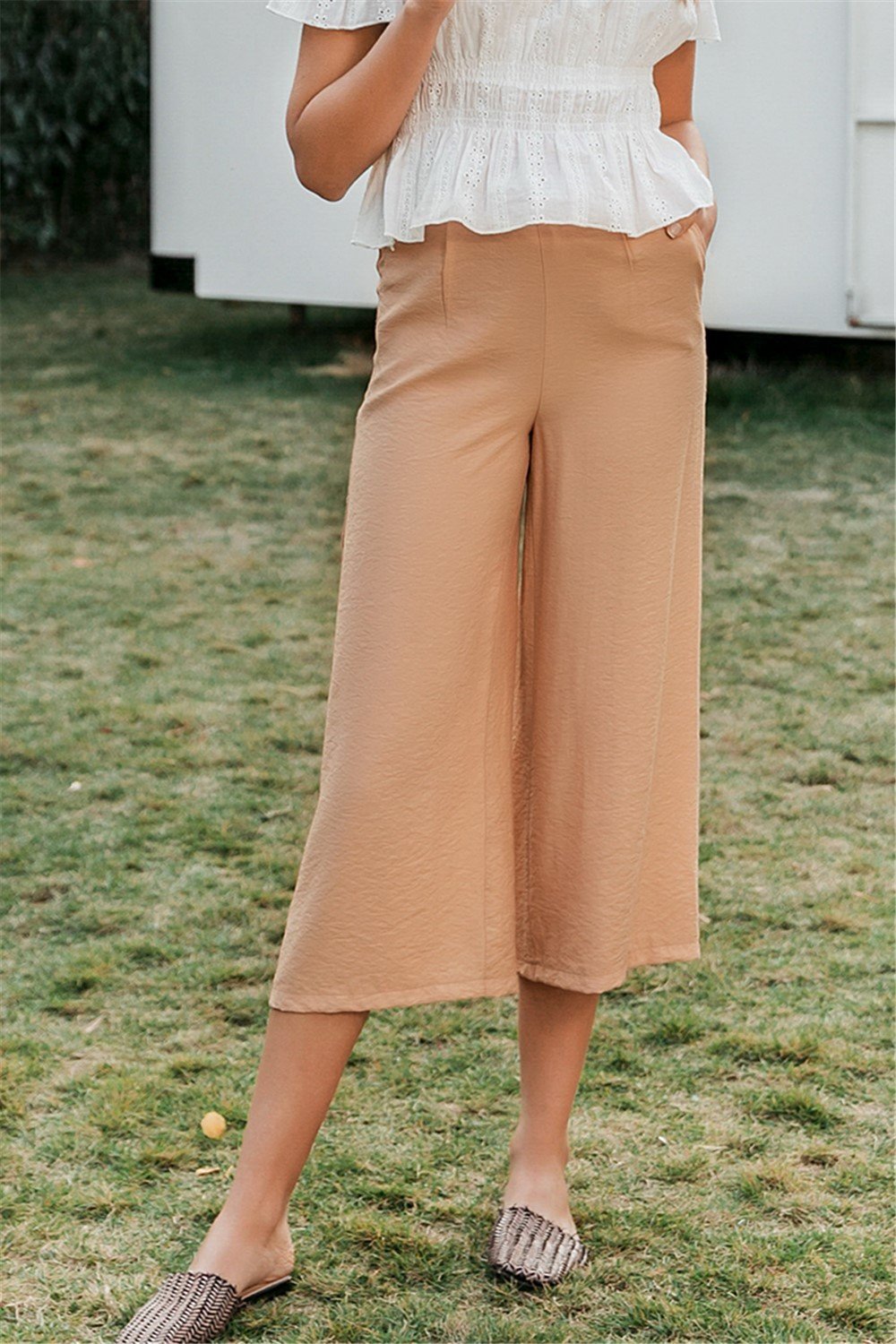 Elegant Bow Tie Wide Leg Pants - Pavacat