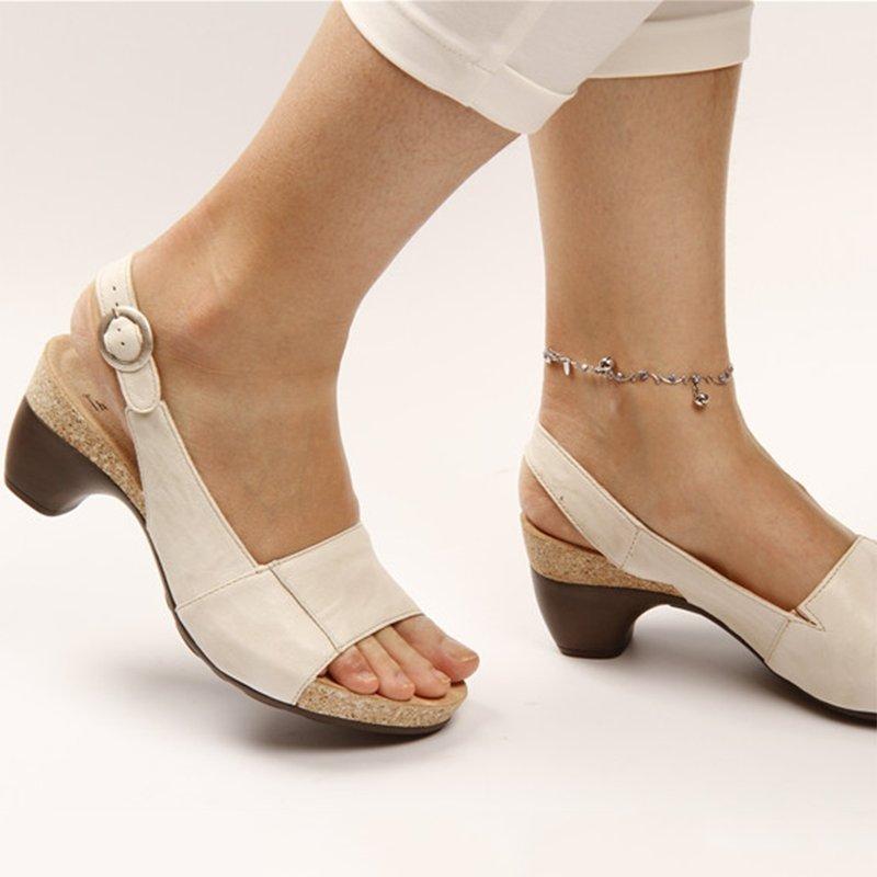 Elegant Low Chunky Heel Comfy Sandals Sandals Pavacat 