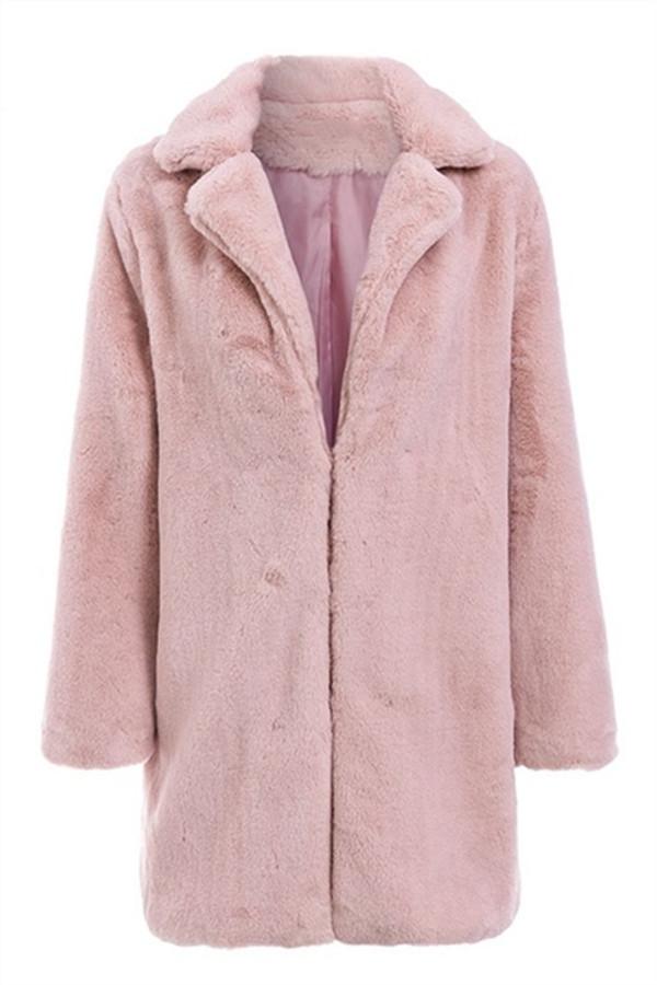 Elegant Shaggy Faux Fur Teddy Coat Coat Simplee 