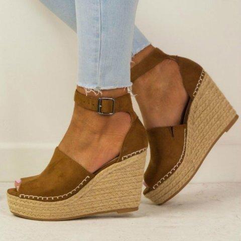 Espadrilles Daily Nubuck Sandals Creepers Wedges Sandals Pavacat 