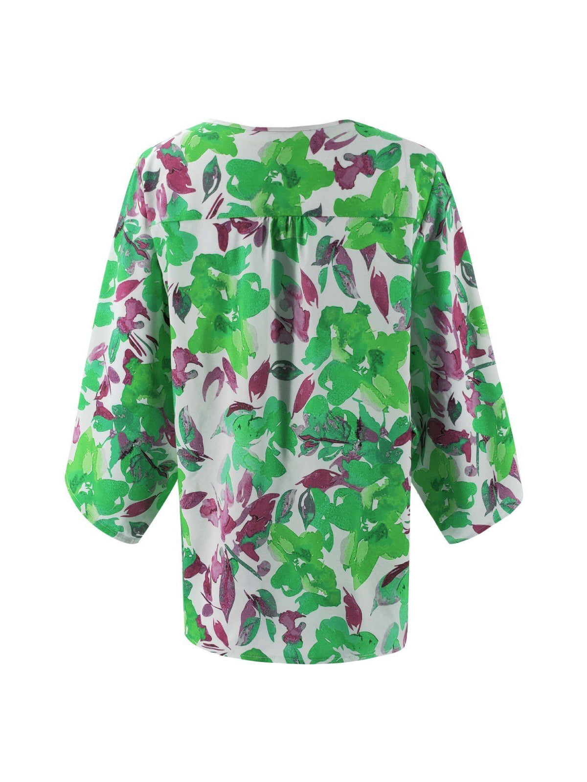 Floral Batwing Sleeve Buttons Top Blouses & Shirts 5201904110309 