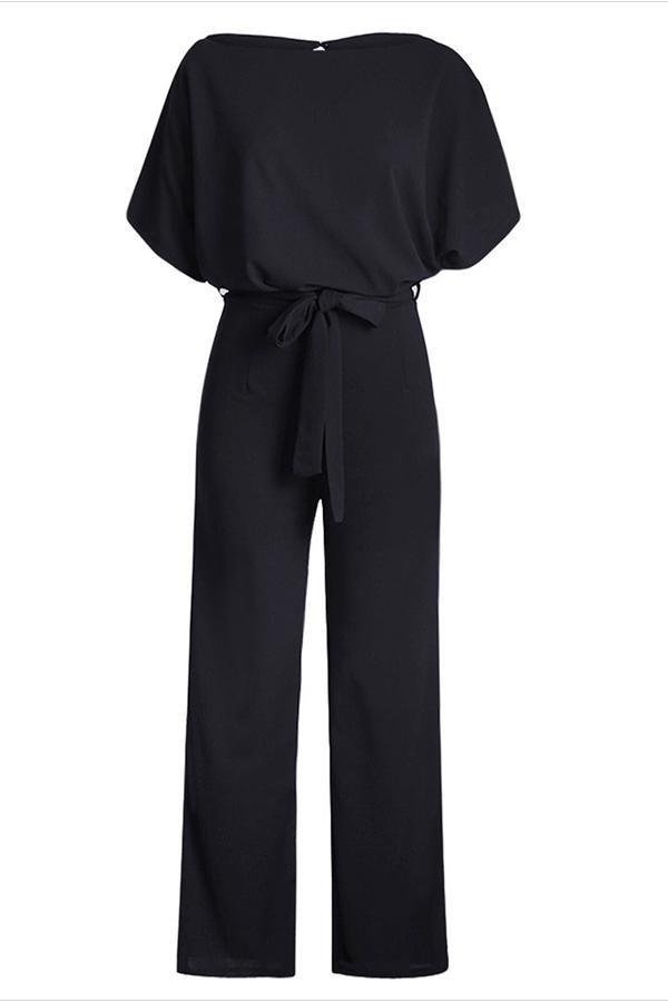 High Waist Wide Leg Trousers Jumpsuits & Rompers 5201905080500 black L 