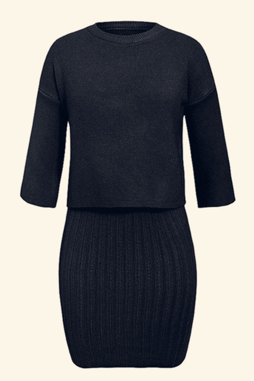 In My Sights 2 Pieces Sweater Dress - Pavacat