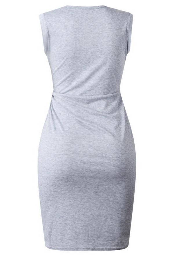 Irregular Round-necked Sleeveless Dress Dress 5201906191605 