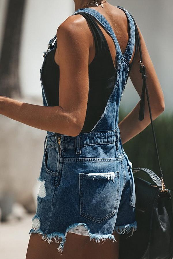 Jeans Loose Slim Sling Jumpsuit Jumpsuits & Rompers 5201906151552 