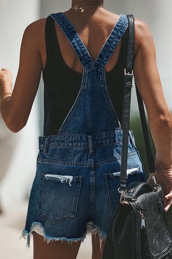 Jeans Loose Slim Sling Jumpsuit Jumpsuits & Rompers 5201906151552 