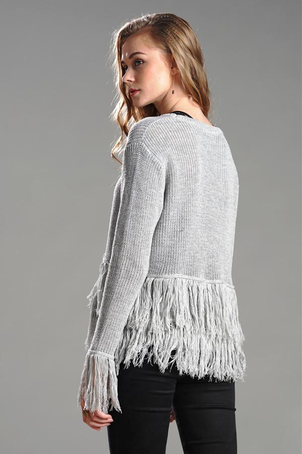 Joyful Tassels Knit Sweater Pullover MUYUAN 