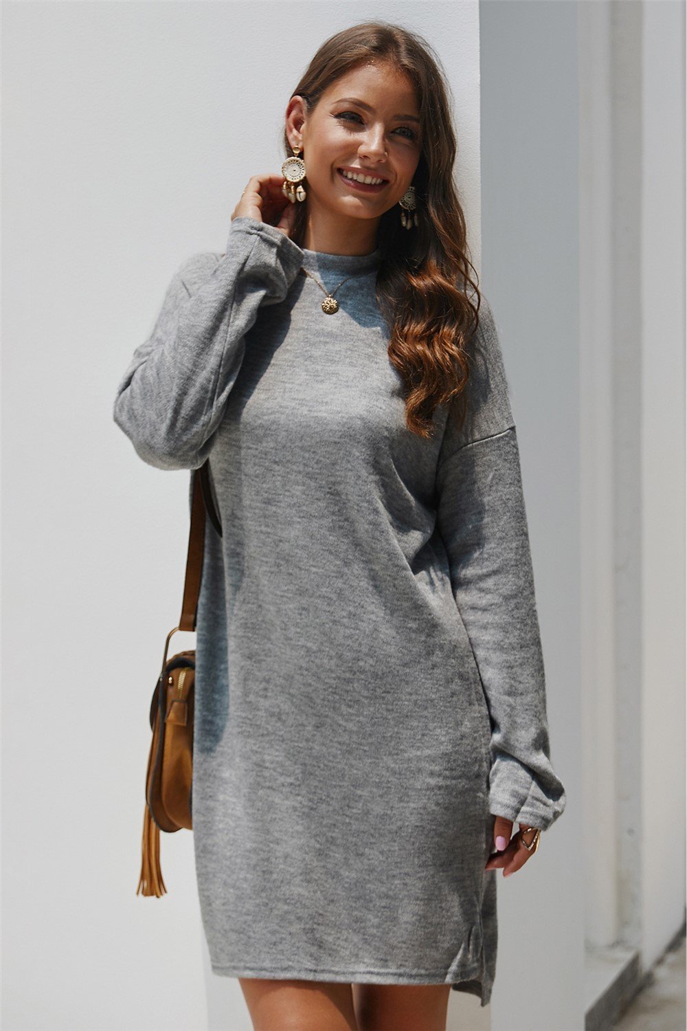 Keep You Happy Sweater Dress - Pavacat